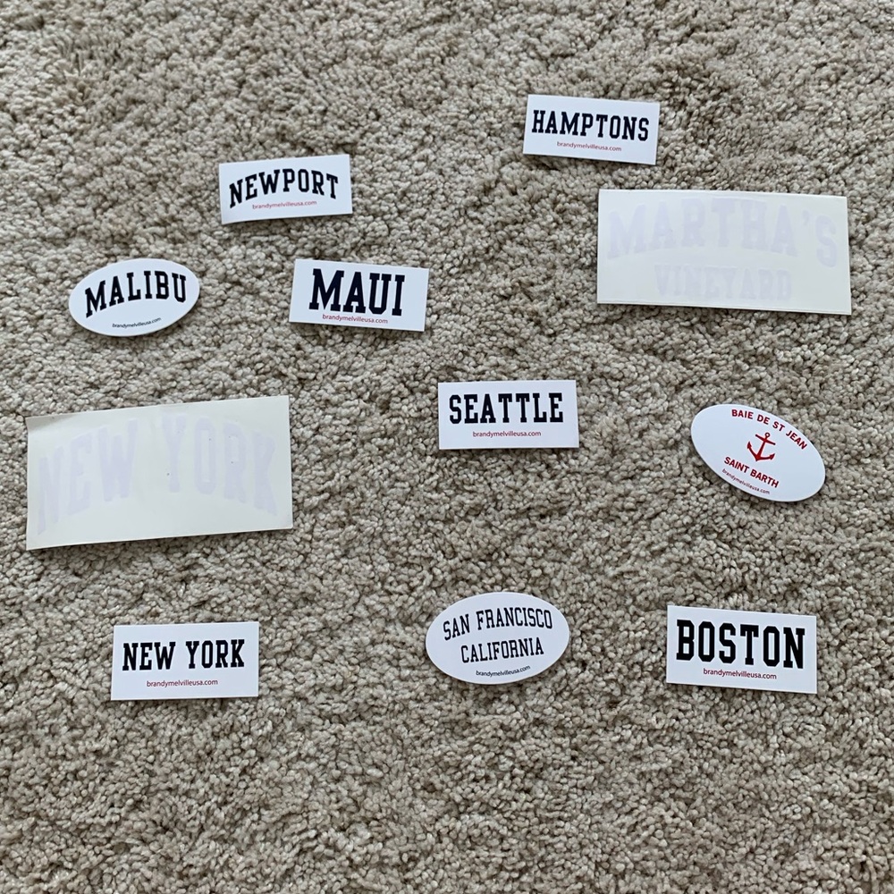 Group of Brandy location stickers!